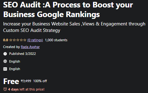 SEO Audit :A Process to Boost your Business Google Rankings