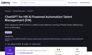 free udemy course use of ai in hr